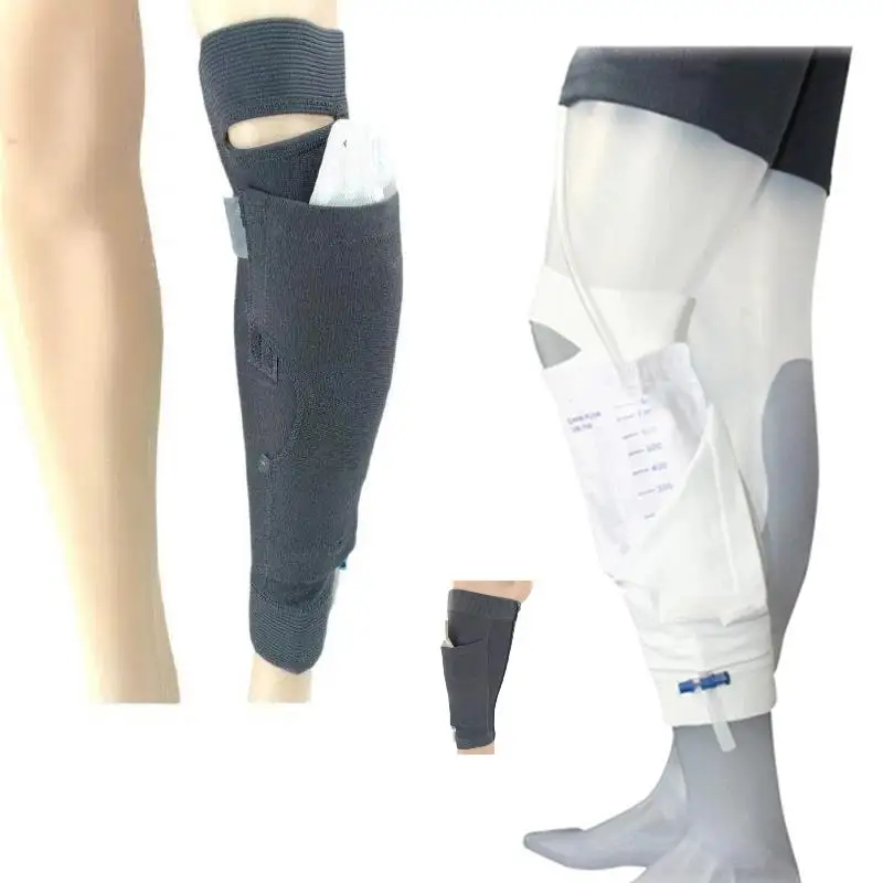 Leg Holder Urinary Incontinence Device High Elastic Calf Drainage Strap Walkable  Collection Sleeve Pocket Breathable Band