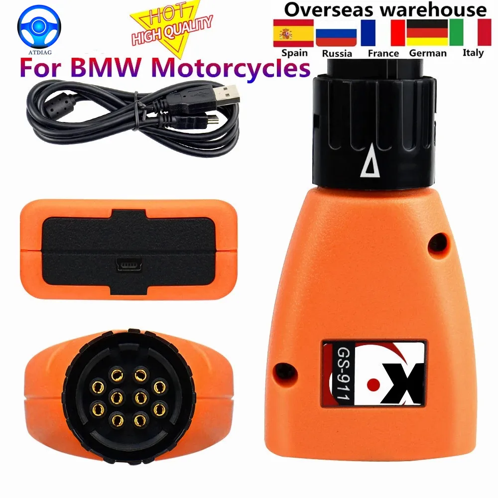 2024 OBD2 Diagnostic Tool GS 911 V1006.3 GS-911 Emergency Professional for B-M-W Code Reader Scanner Free/Fast for BMW Motorcycl