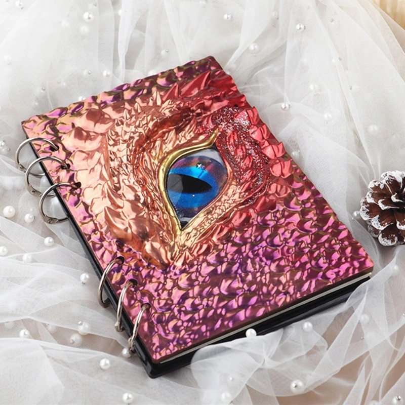 for Creative Dragon Eye Notebook Cover Epoxy Resin Casting Mold DIY Silicone Book for Shell Mirror Leather for Kit Drop Shipping