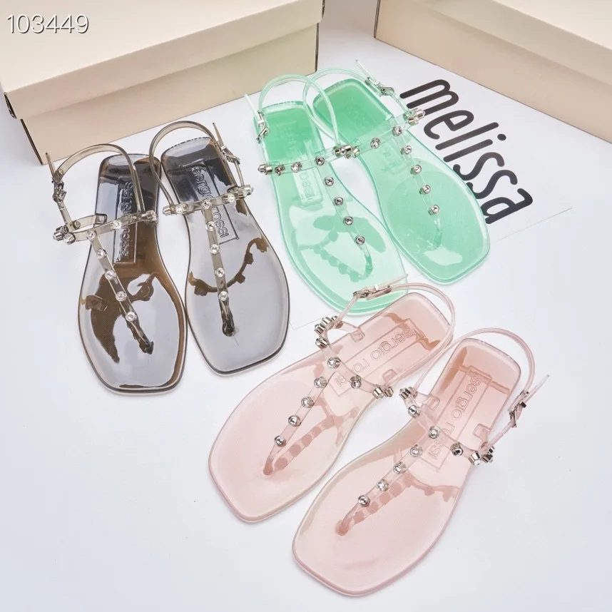 High Heels Jelly Shoes Flat Sandals Suit Female Beige 2024 Women\'s Ankle Strap Without Black Low Studded New Comfort Girls Scand