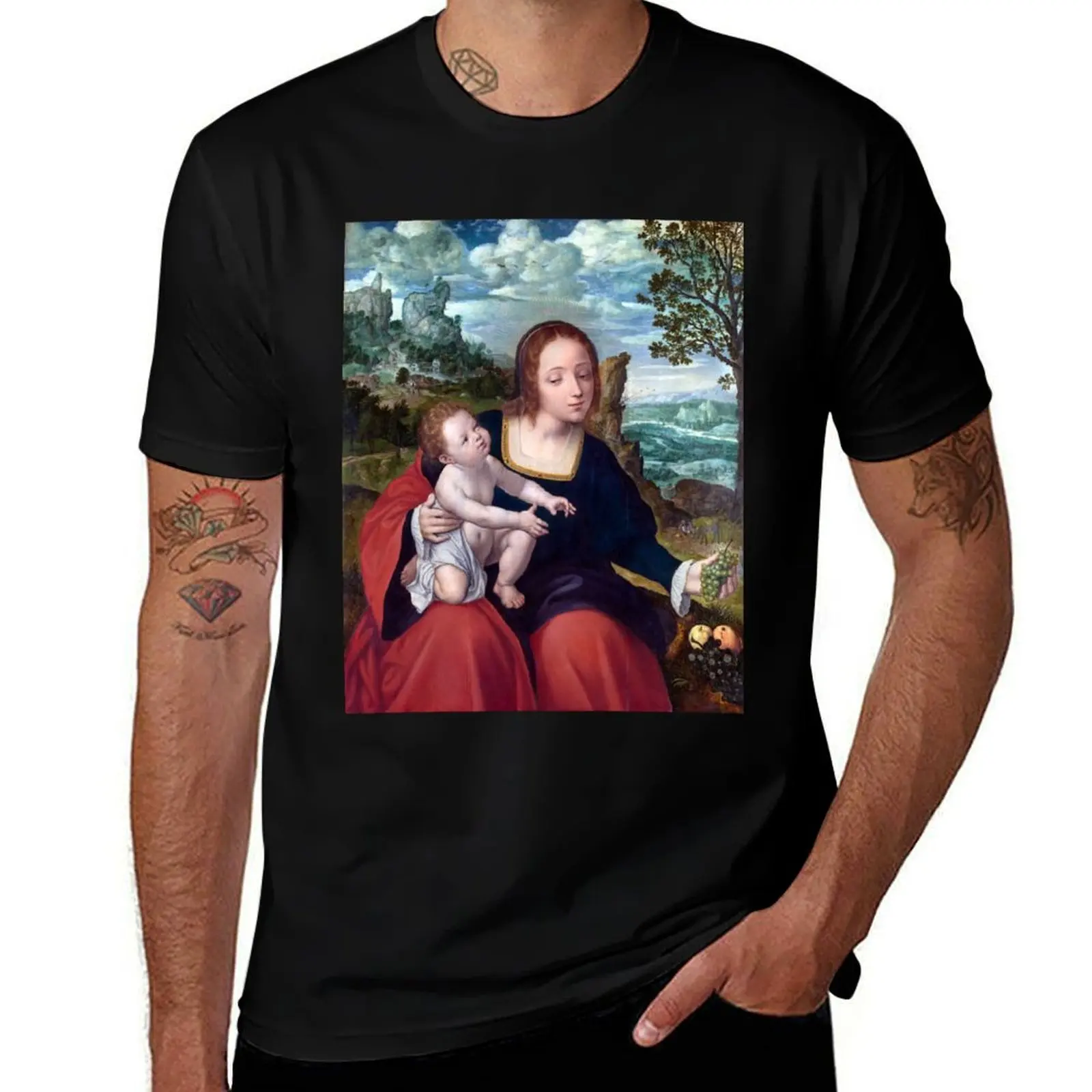 Quentin Matsys The Rest on the Flight into Egypt T-Shirt Holiday Lightweight T-Shirt