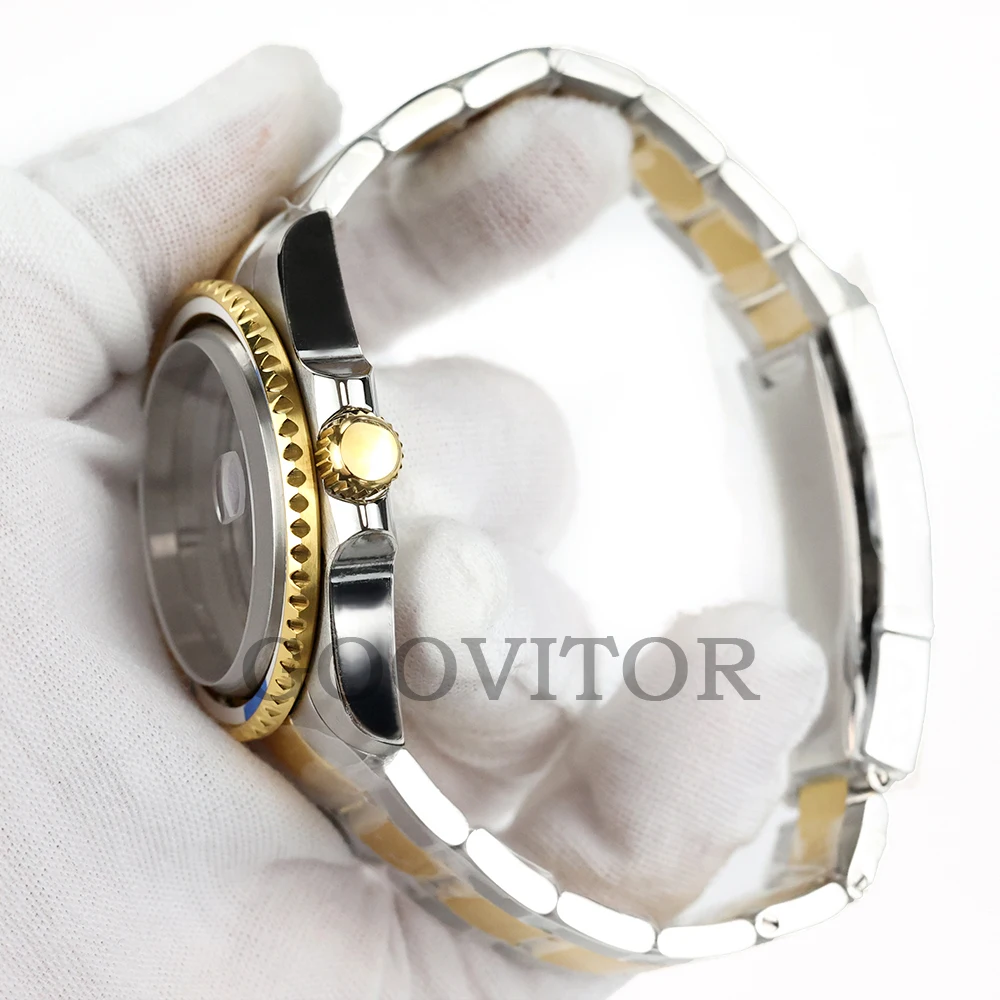 Stainless Steel 40mm NH35 No Bezel Watch Case Fit NH34 NH35 NH36 NH38 Movement 28.5mm Dial Jubilee/Oyster Bracelet Watch Parts