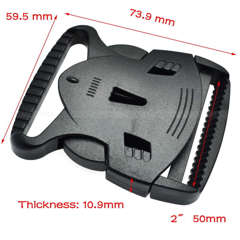 Plastic Side Release Buckles Dual Adjustable Slim waist Molle For Tactical Backpack Dog Straps Webbing 20mm 25mm 32mm 38mm 50mm