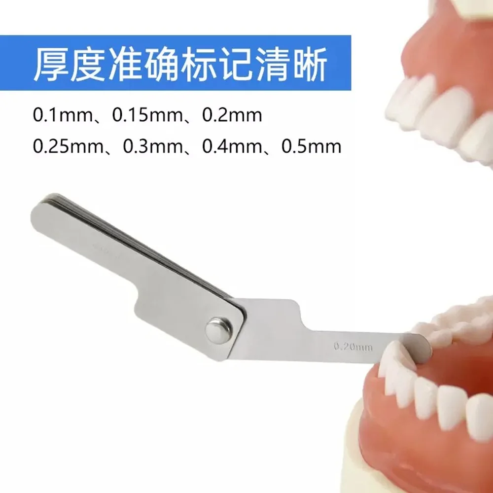 

1Set Dental Interproximal Reduction Gauge Ruler Tooth Gap Measure Reciprocating IPR System Stainless Steel Orthodontic Tool