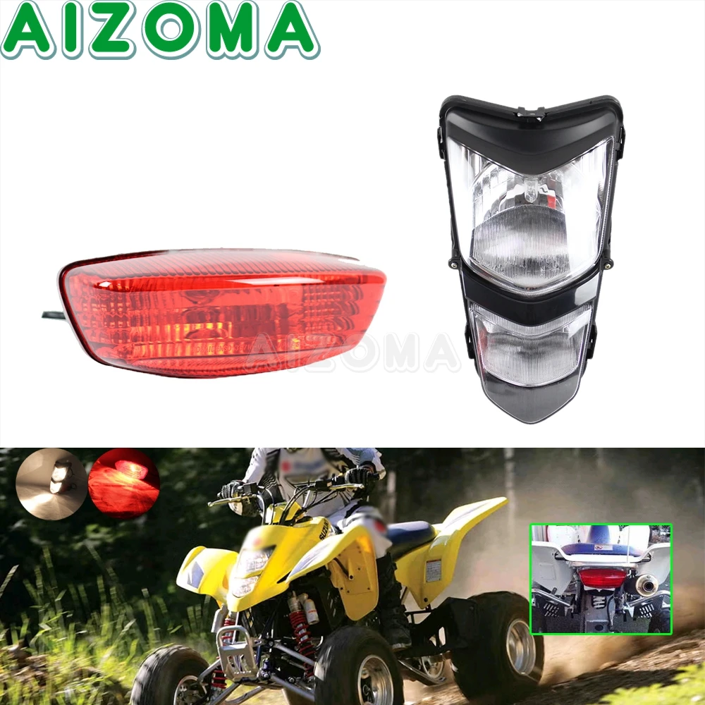 LTZ 400 luz de marcha delantera ATV luz trasera para Suzuki EIGER LTA LTF 400 VINSON LTA500 Blub faro para Kawasaki KFX KSF 400