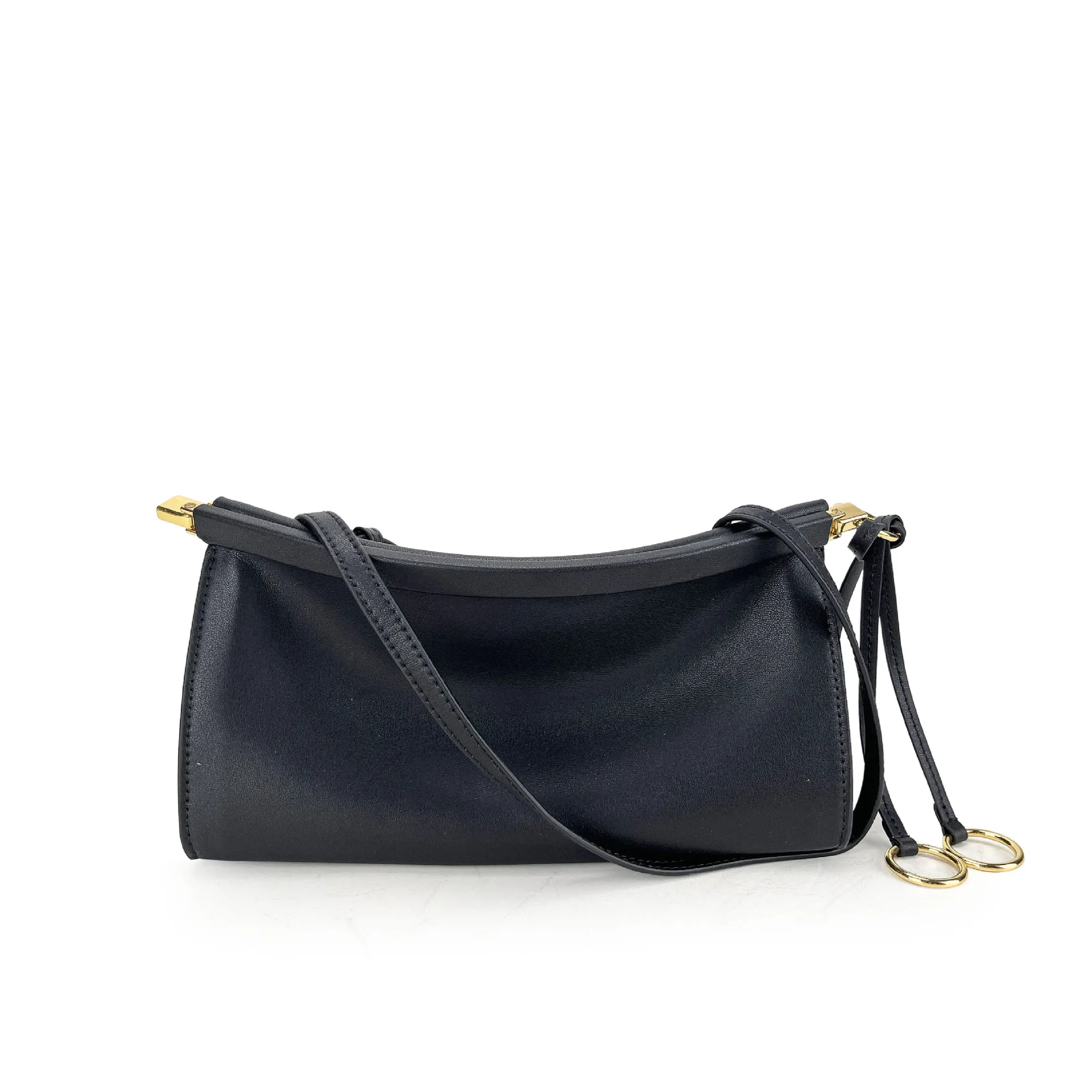 

2025 Genuine Leather Cowhide French Clip Bag Shoulder Armpit Women Simple Elegant Designer Luxury Bag