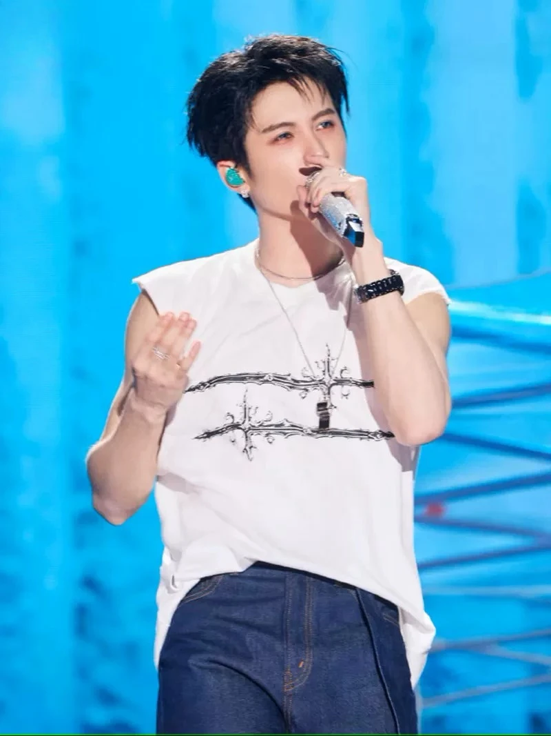 Tan Jianji Concert Same Sleeveless T-shirt Vest Vest Summer Bottoming Undershirt Surrounding Sports Men and Women for Fans