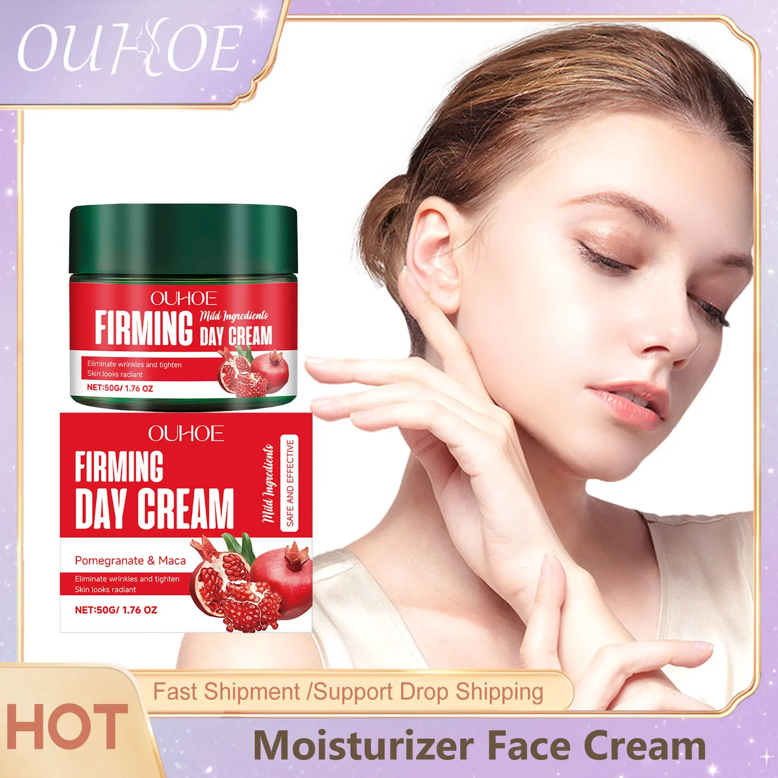 

Firming Face Cream Moisturizing Daily Nourishing Fade Fine Lines Skin Tightening Brightening Refreshing Hydrating Facial Cream