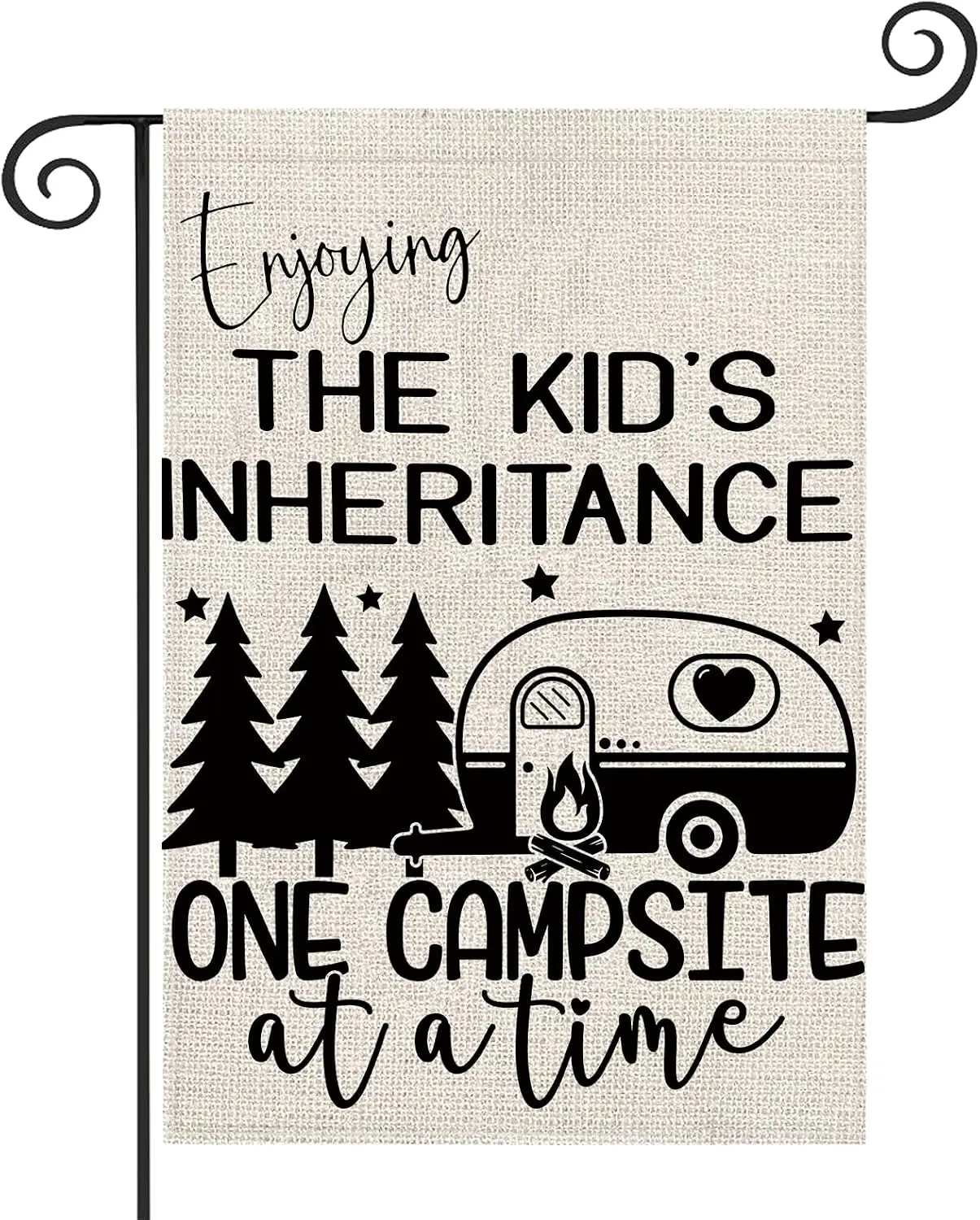 ZJXHPO Camper Gift Enjoying The Kids Inheritance One Campsite At a Time Garden Flag Happy Camping Gift Travel Trailer Flag Y xxl