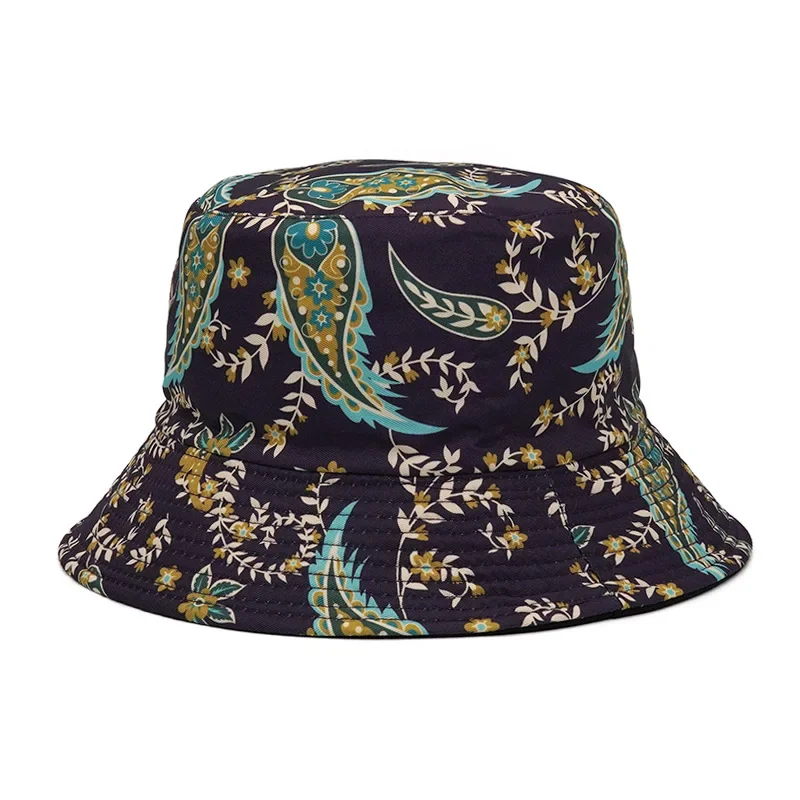 2024 New Summer Graffiti Bucket Hat for Women Men Skull Floral Outdoor Foldable Bob Fisherman Hat Girls Gorros Panama Sun Hat