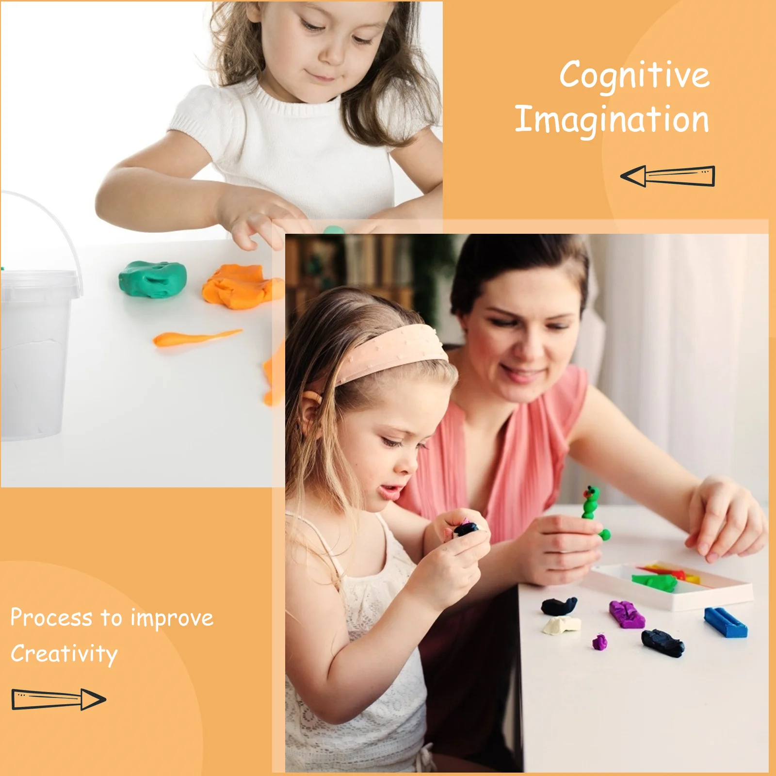 2 pezzi di argilla ultraleggera fai da te in resina di colore puro sicura per bambini giocattolo educativo modellazione di plastilina luminosa non indurente