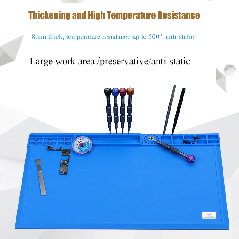 OSS W328 W316 Heat-Resistant Work Pad Multifunctional Soldering Silicone Pad Phone Computer Repair Insulation Workbench