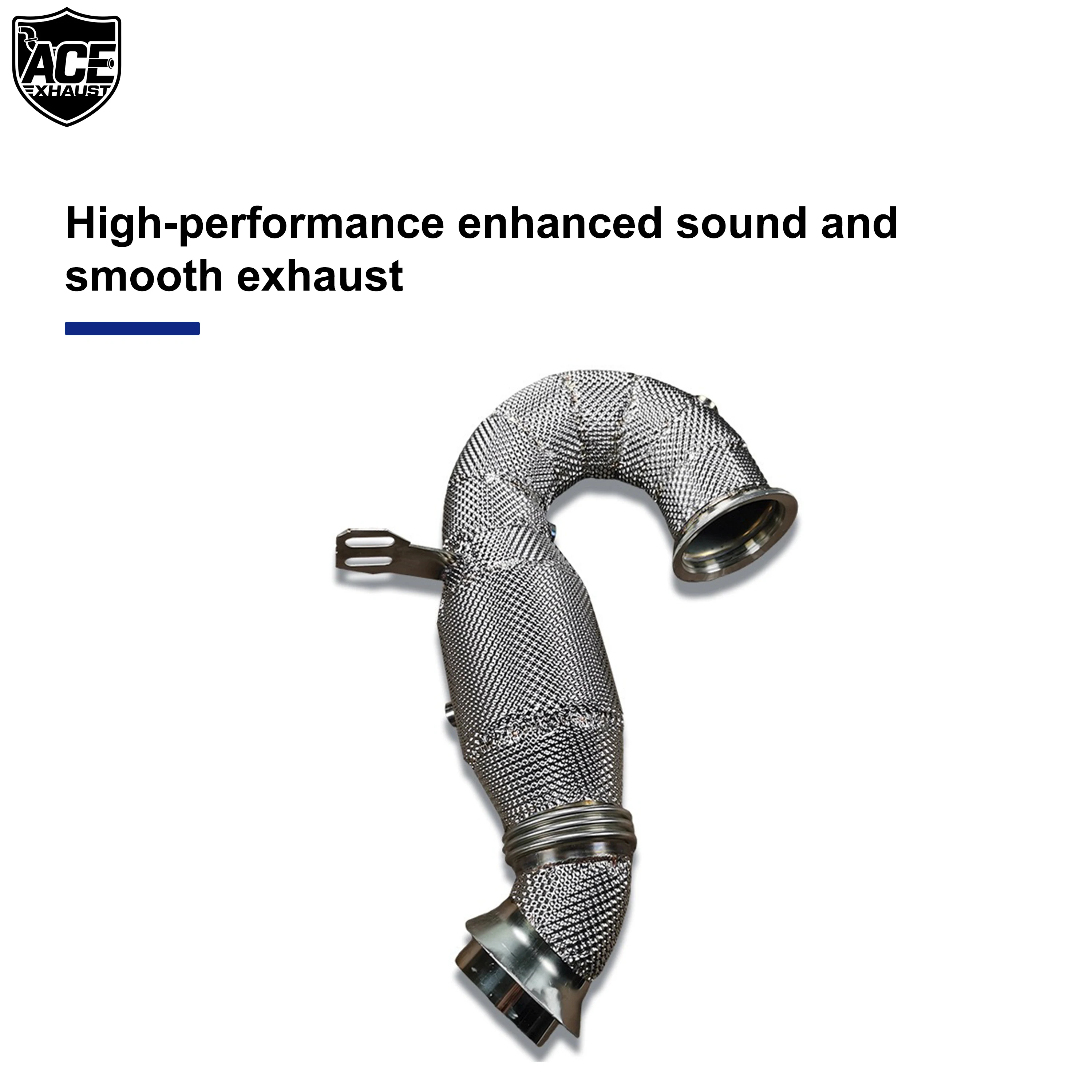 ACE für Mercedes BENZ AMG M256 GT50 GT53 GLE53 GLE53 GLS53 E53 Hochleistungs-Downpipe mit Hitzeschutz SUS304 Auspuffanlage – Detail 6