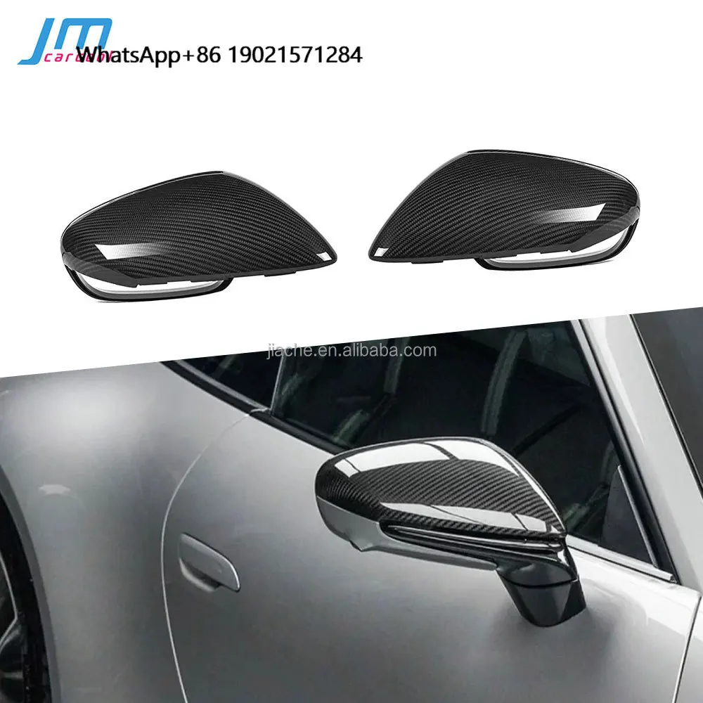 

Dry Carbon Car Side View Mirror Cover for Porsche Taycan 911 9J1 2019+ 992 2021+ LHD Left-hand Drive Mirror Cover