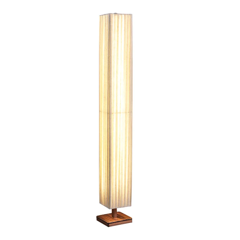 wabi-sabi wind Chinese floor lamp living room minimalist zen American retro light luxury bedroom study vertical