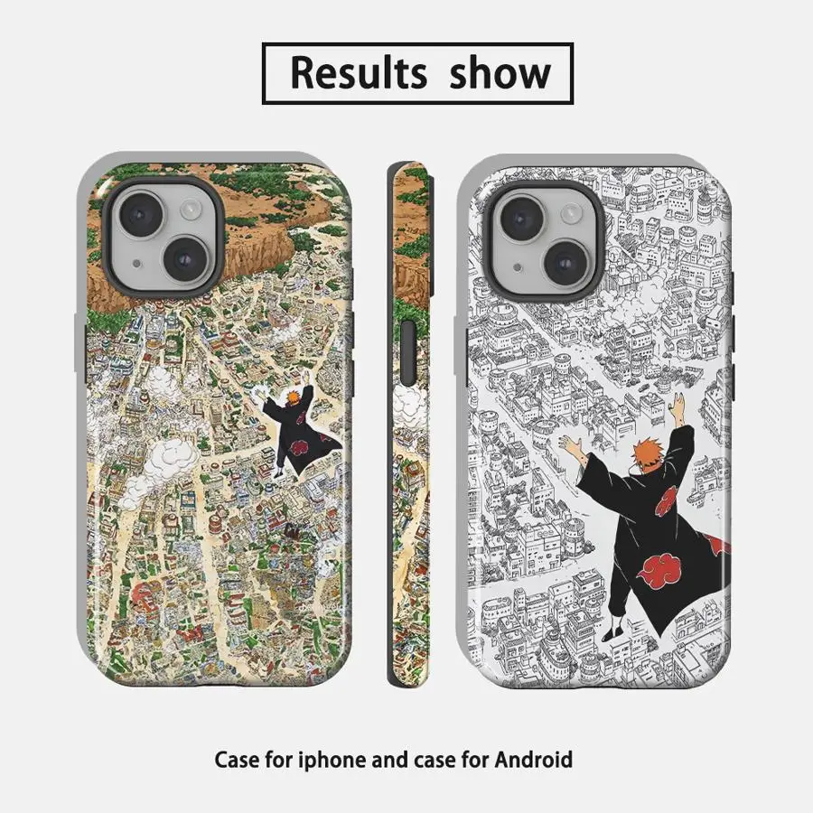 Capa de Celular para Apple iPhone 17 Plus Air 11 15 16 XS XR 13 Pro Max 16e 12 14 Capa Macia com Arte Naruto Pain