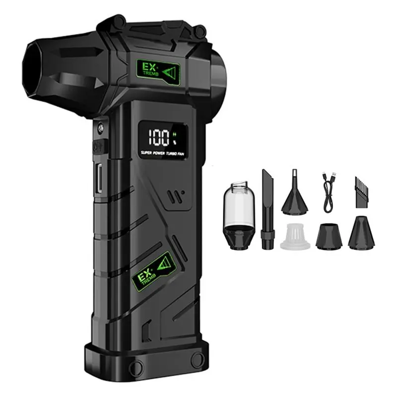 

BAAR-Violent Fan 380G Thrust Powerful Turbo Air Blower Compressed Air Duster For PC Home Cleaning Including LED Light