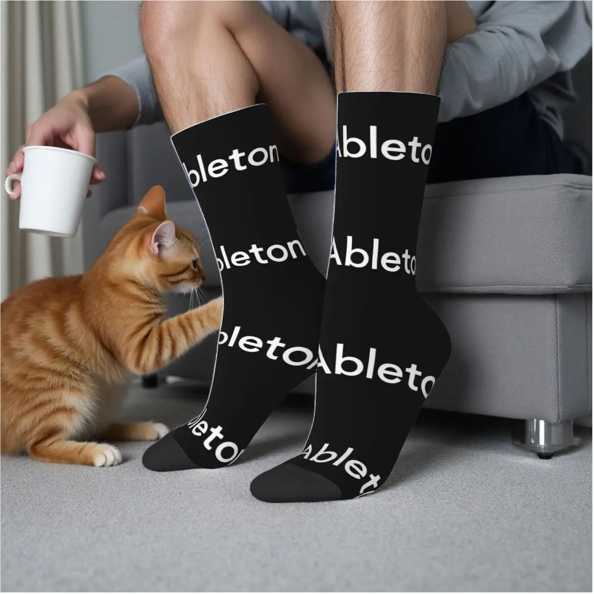 

Ableton Live Logo Socks Harajuku High Quality Stockings All Season Long Socks Accessories for Man's Woman's Gifts