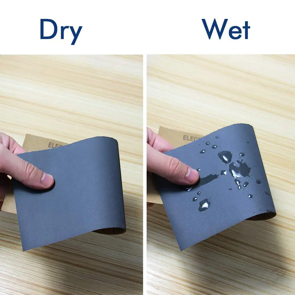 9x3.6 Inch Waterproof Wet Dry Sandpaper 15/30 Pcs Silicon Carbide Abrasive Paper for Car Wood Metal Plastic Polishing Sanding