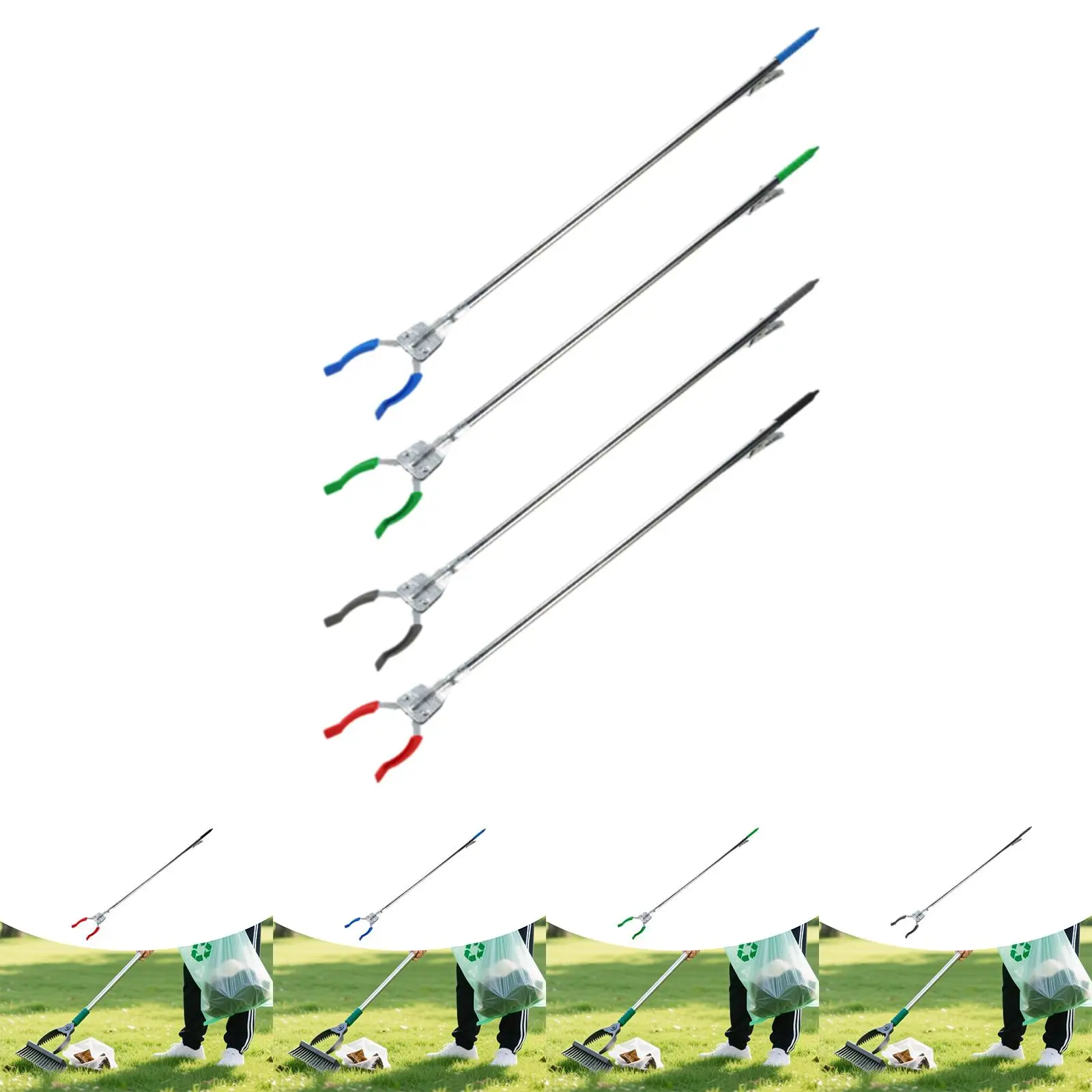 Multi Purpose Garbage Grabber with Strong Bite Force for Toilet Paper Tong and Floor Pickup Assist Tool