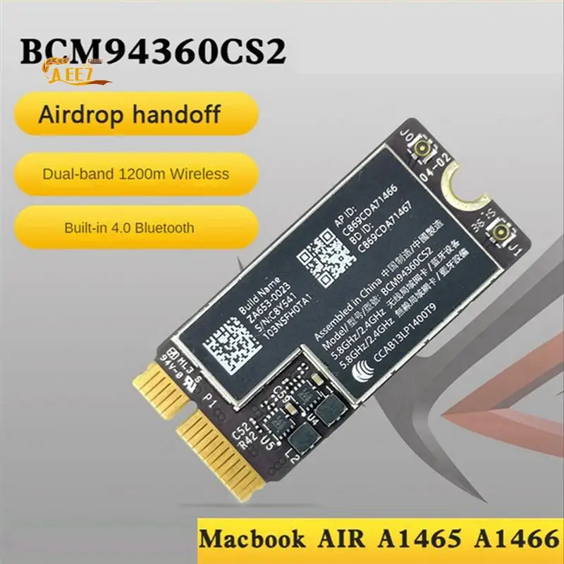 

AEE7-BCM94360CS2 NGFF M.2 Key A/E Adapter Card WIFI BT 4.0 802.11Ac Card For 11Inch A1465 13Inch A1466