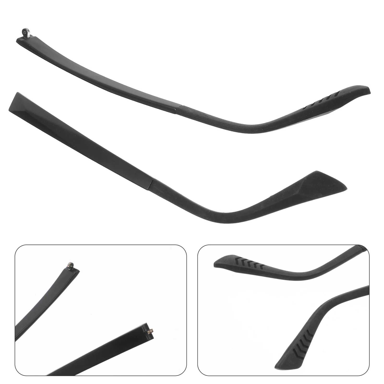 

1 Pair Black TR90 Glasses Leg Bracket Replacement Eyeglasses Arms for Repair Comfortable Temples Sunglasses Accessories