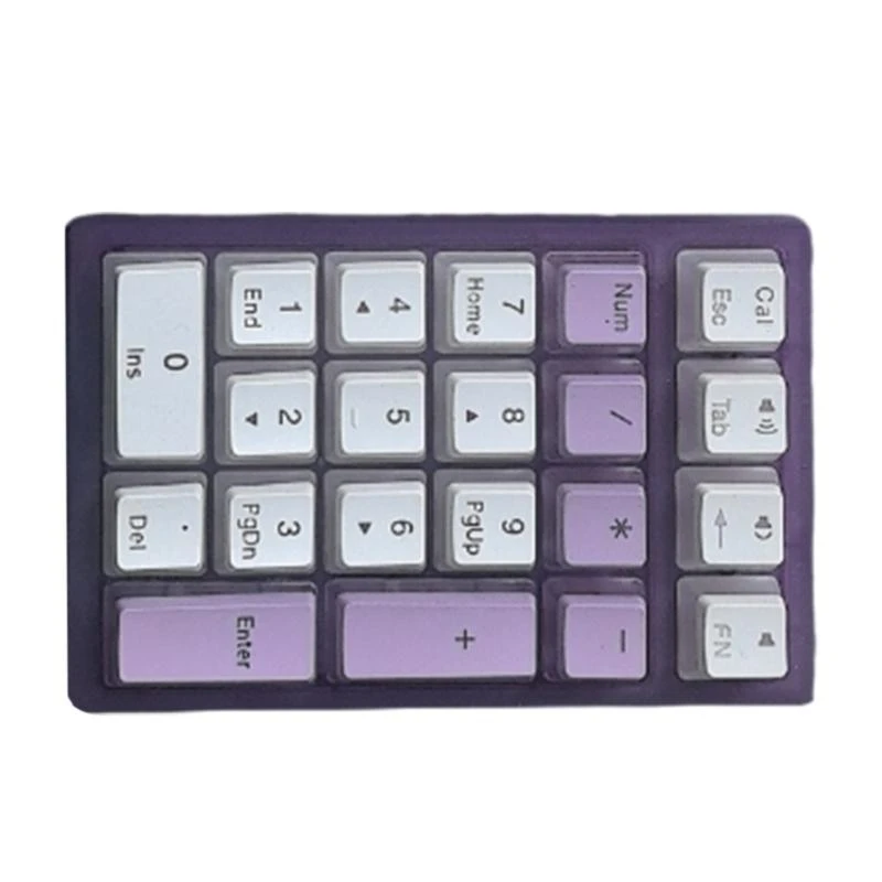 587B Mechanical USB C Corded Numeric Keypad with LED Backlit 21 Numpad Number Pad