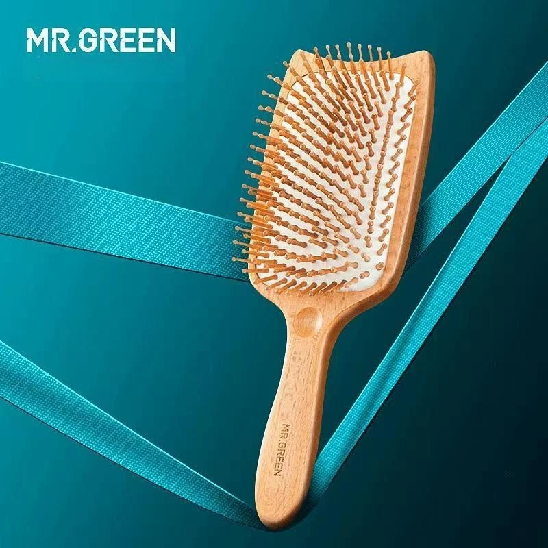 mrgreen-hair-brush-wide-board-massage-natural-beech-cat's-head-design-comb-gasbag-hairbrush-for-dry-wet-hair-detangler-women