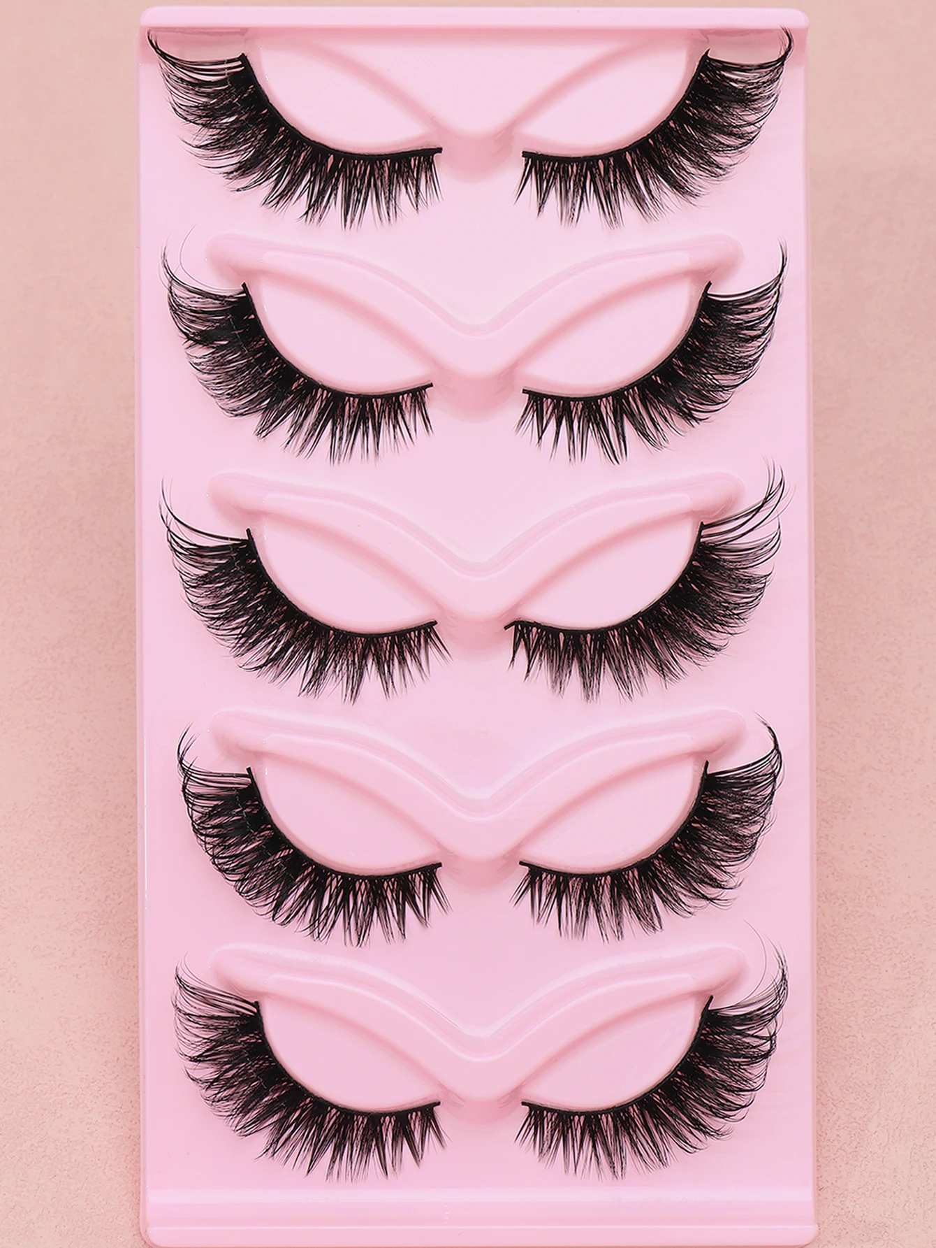 5 Pairs Natural False Eyelashes Daily work Meeting natural Fluffy Soft Dramatic 3D Mink Lashes