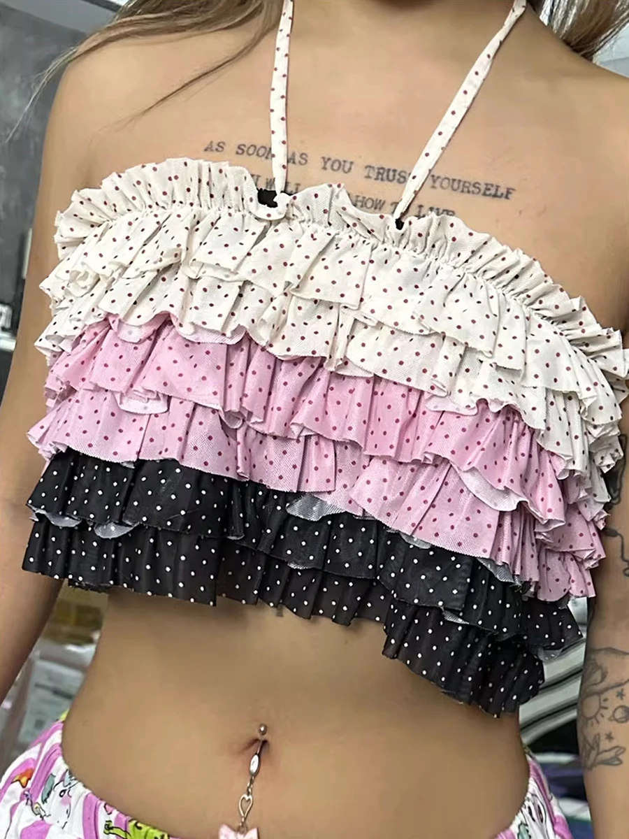 تنورة كعكة نسائية صيفية من REDDACHiC تنورة متعددة الاتجاهات برباط متباين ومنخفضة الارتفاع وكشكشة تنورة صغيرة ملابس Y2k كلاسيكية #5