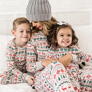 Set Familienpyjama von Weihnachten, Neujahr, Weihnachtskleidung, Vater, Mutter, Kinder, Baby, Papa, Mama, Tochter, Sohn, Weihnachtskleidung, 2022 8 Hauptverkaufs Weihnachtskleidung Irmaos - №3