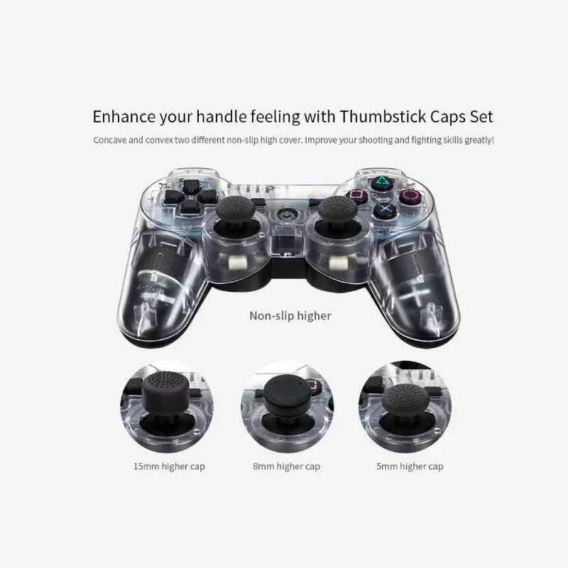 Bezprzewodowy Dual Shock Gamepad do gier wideo przezroczysty kontroler ręczny do Sony PS3 Playstation 3 konsola Sixaxis Joystick pilot