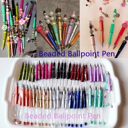 50pcs Beaded Ballpoint Pen Plastic Gel Pen Beadable Pen Personalized Gift School Office Writing Supplies Stationery Wedding Gift