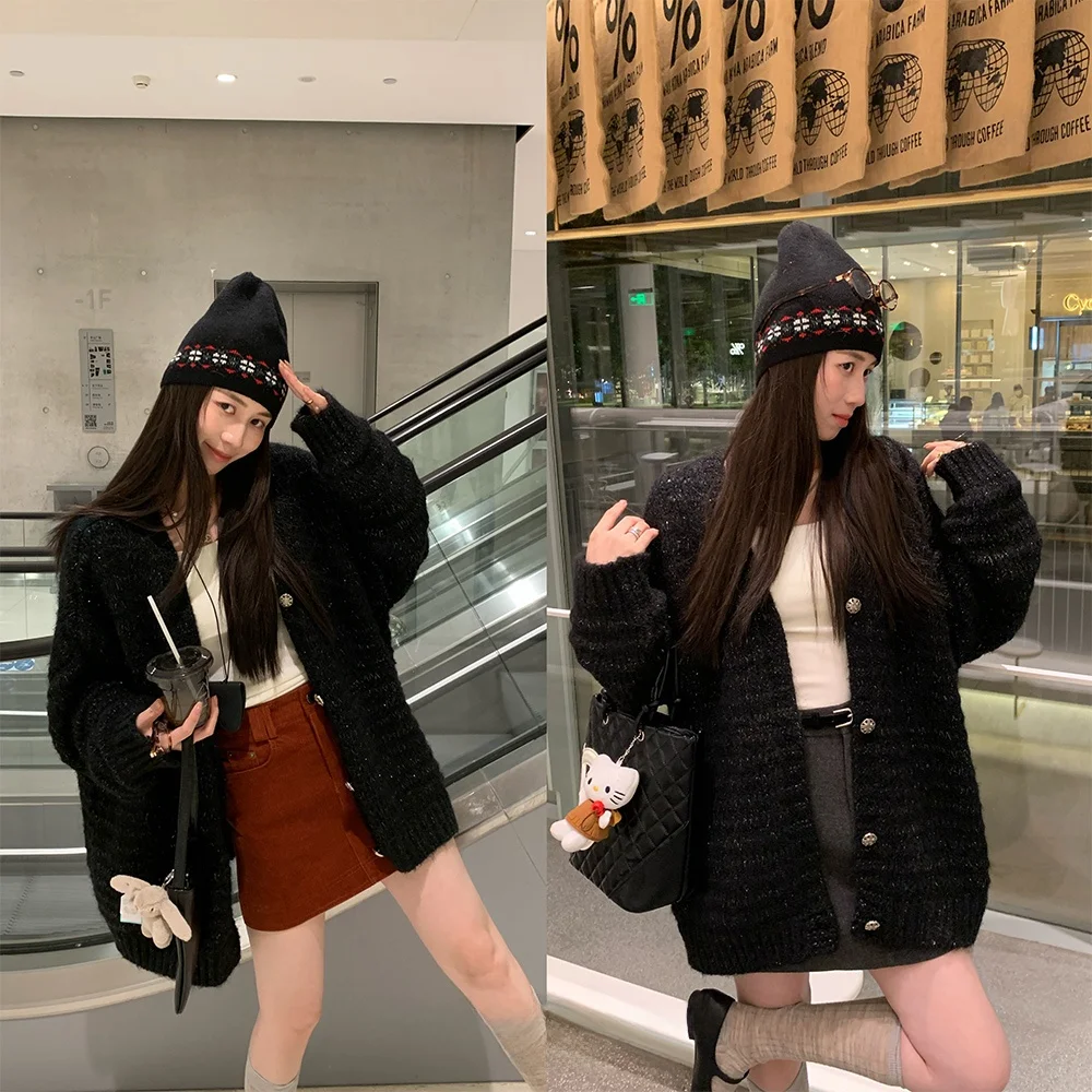 

Женский свитер PiJiUu iny Bla, модный зимний блестящий топ из высококачественного материала (100% прочий материал)