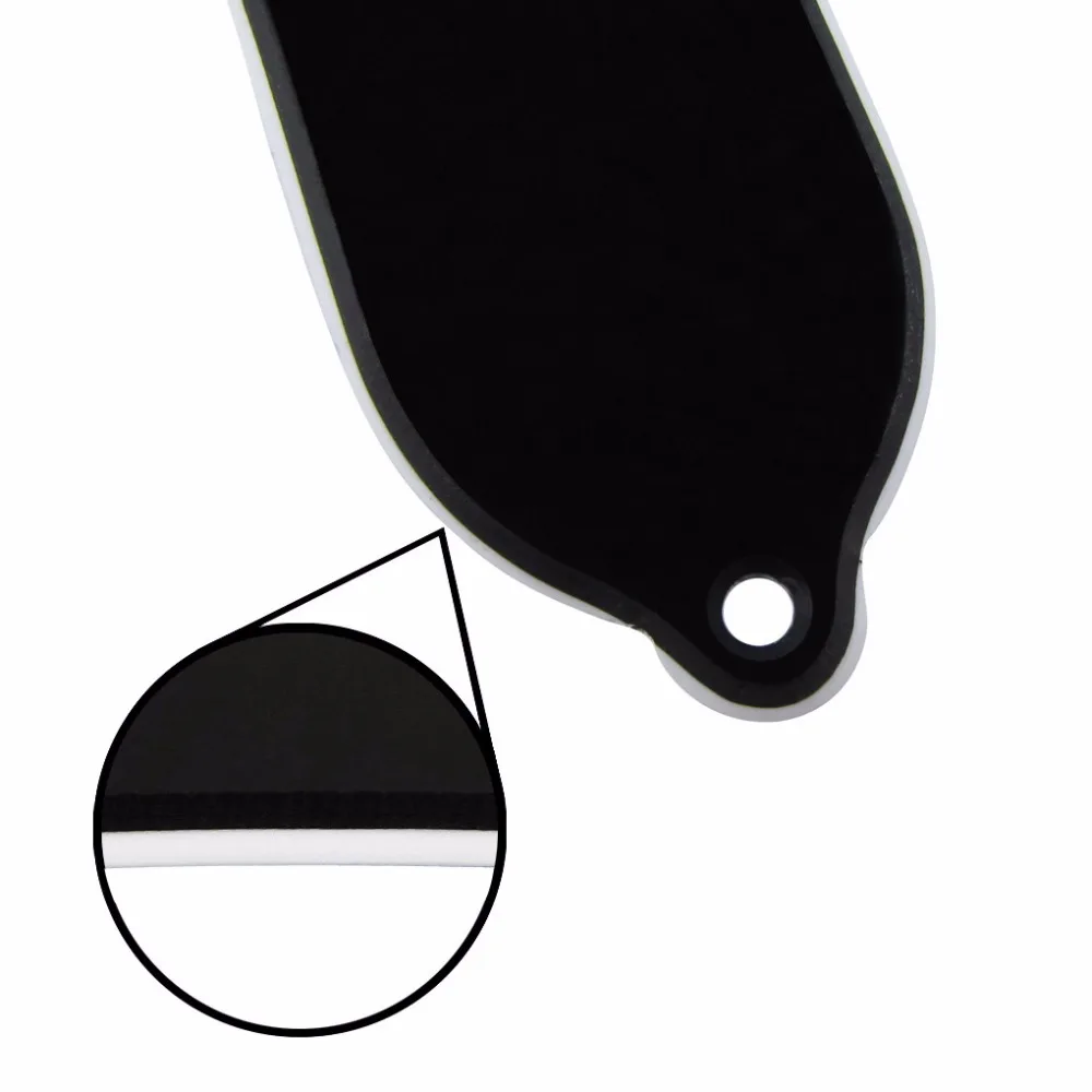 FLEOR 2pcs Black Plastic LP Guitar Truss Rod Cover Plate 3-Holes Guitar Parts, 1Ply/2Ply