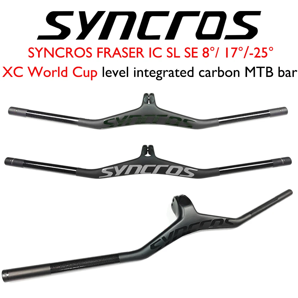 

Syncros FRASER IC SL for XC Trail Mountain Integrated Handlebar -17 Degree MTB Bicycle Handlebar with Stem&Gasket Accessories