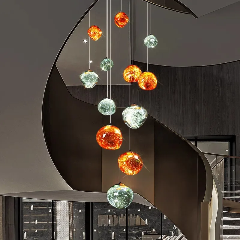 

Modern Crystal Stair Chandelier Lights Indoor Lighting Ceiling Lamp Hanging Light Led Chandeliers For Living Room Indoor Lightin