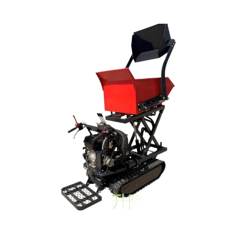 

Manufacturer's spot export type, crawler transportation dump truck, small crawler hydraulic lift dump truck