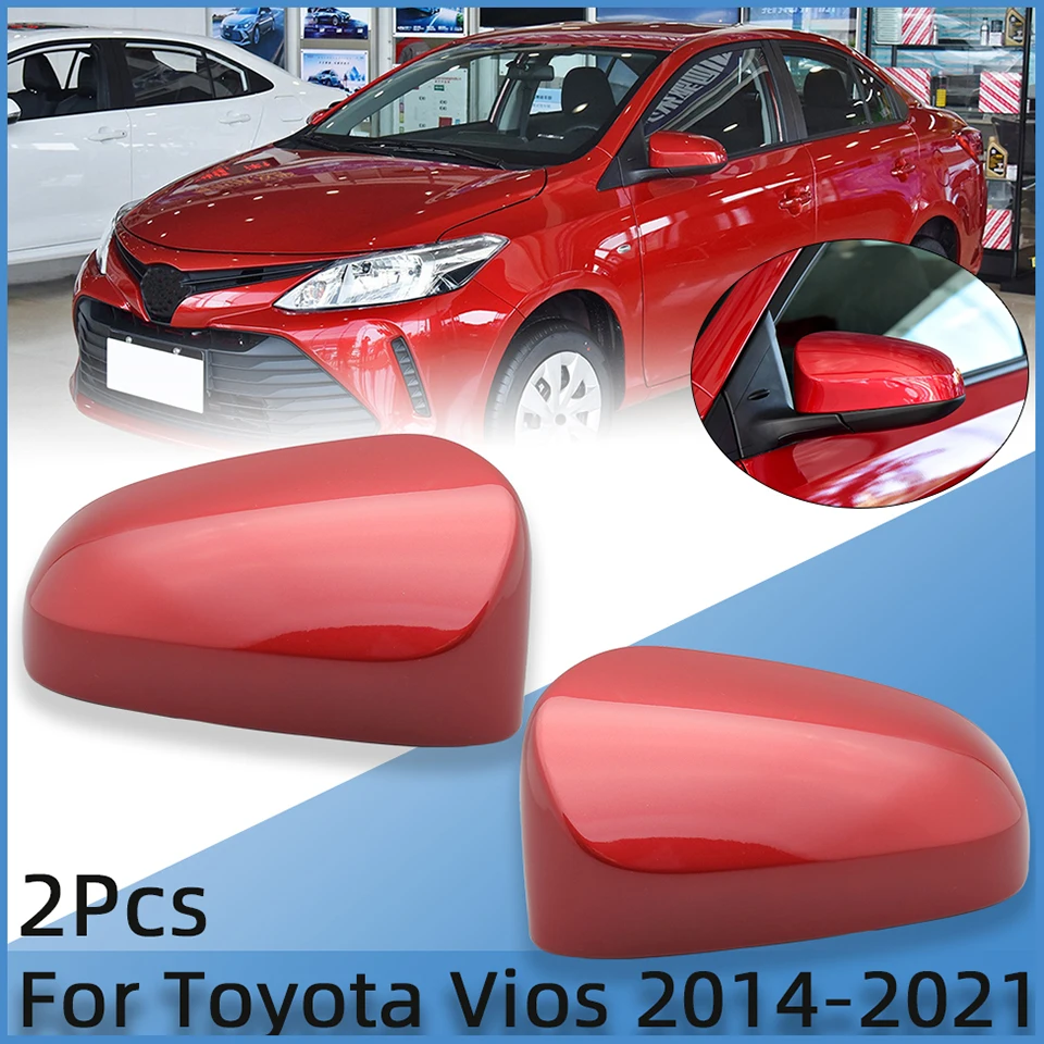 

2 шт., крышка для зеркала заднего вида Toyota Yaris Vios 2014 2015 2016 2017 2018 2019 2020 2021