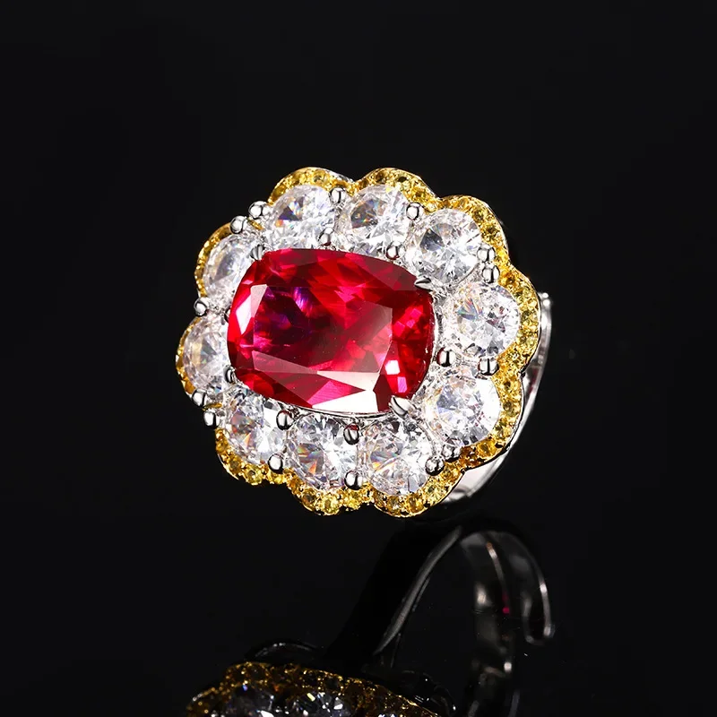 الراقية مجوهرات جوهرة مطلي 18K الذهب الأحمر اكسيد الالمونيوم الراقية الرجعية مجموعة المرأة 10*14-8*10 مجوهرات #3