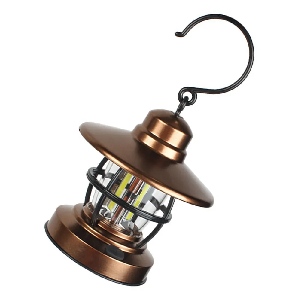 

Яркий ретро-фонарь для подвешивания, портативный, на батарейках, для кемпинга, палатки, уличный светильник