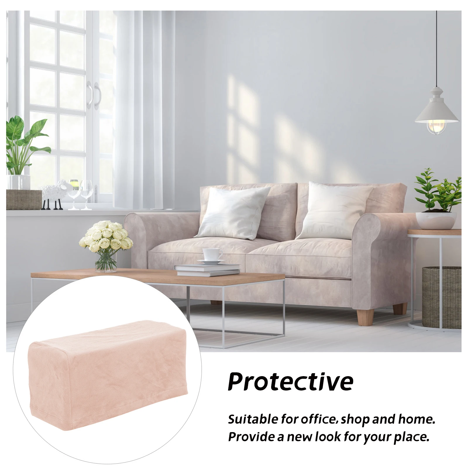 

Stretchable Sofa Arm Covers Polyester Protectors For Couch Chair Comfortable Long Term Use Cleanlasting Universal