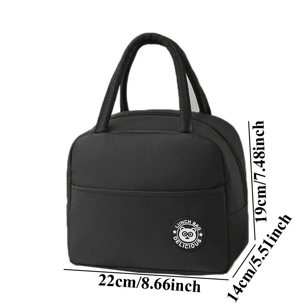 Isolierte Lunch-Tasche innere Aluminium folie thermische Einkaufstasche für Mahlzeit große Kapazität Student Bento Mittagessen Handtasche Isolierung Picknick-Tasche