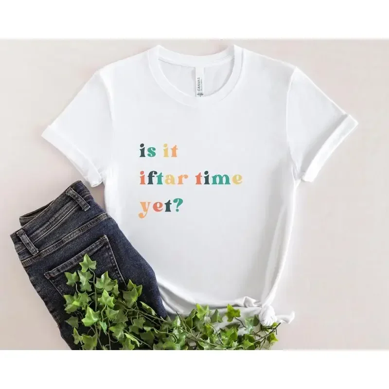 Is It Iftar Time Yet Ramadan Shirt Funny T Mubarak Gift Kareem Eid Retro