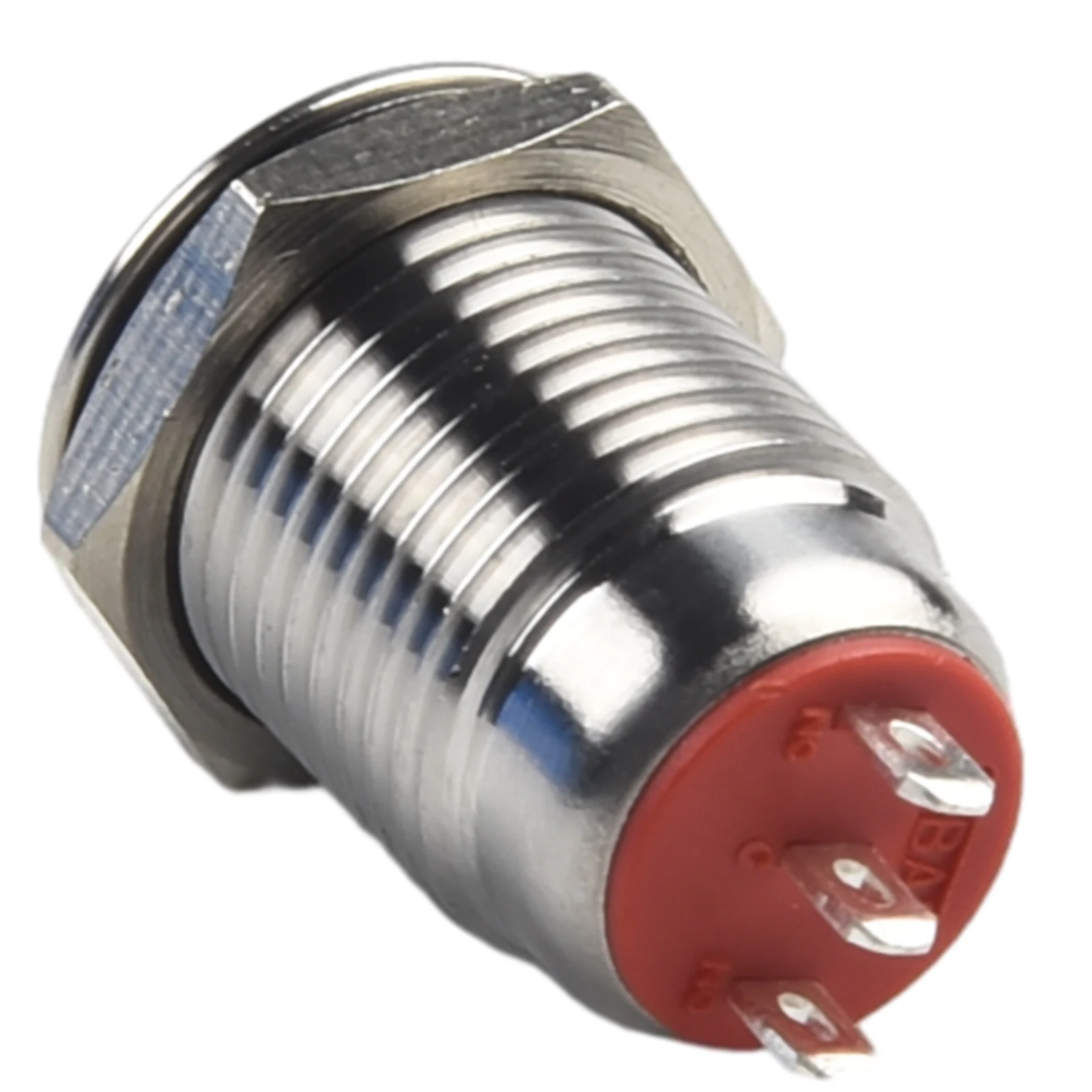 High Quality 12mm Push Button Switch with Self Locking Capability Perfect for Various Vehicle Electrical Setups