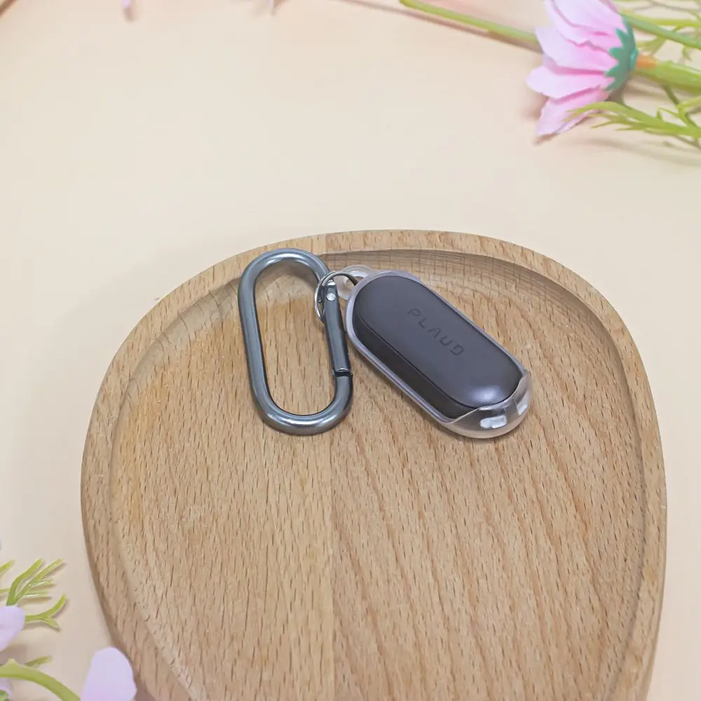 Anti-fall Voice Recorder Storage Cover Shockproof Anti-scratch Carrying Protector Case with Carabiner for PLAUD NotePin AI