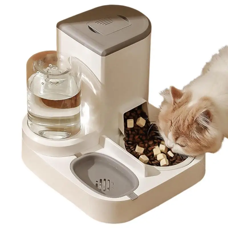 

2 in 1 Pet Feeder and Waterer Automatic Gravity Cat Food and Water Bowl Set Pet Water and Food Bowl Set Water and Food Dispenser