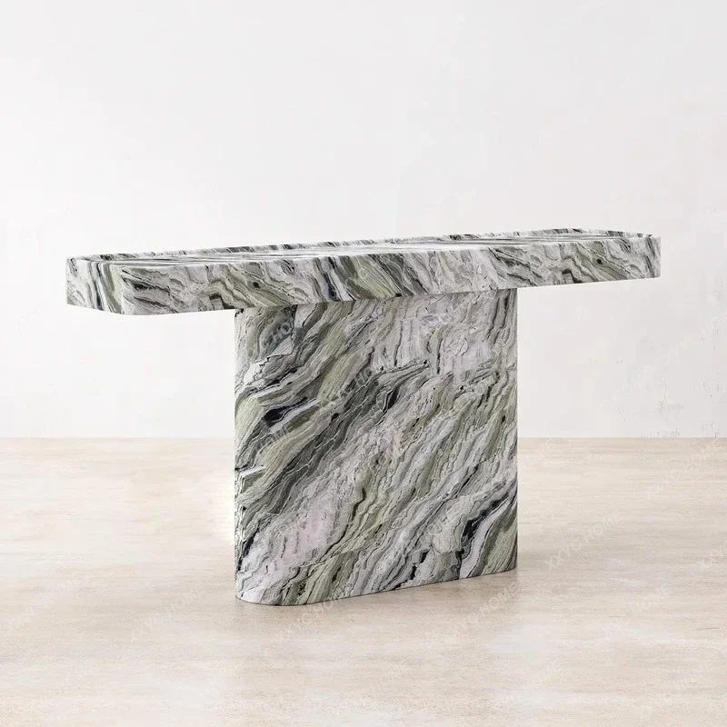 A Light luxury marble entrance table Modern simple living room partition entrance table