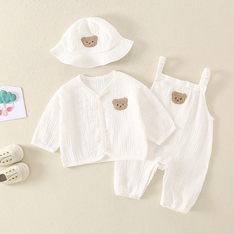 Adorable Baby Outfit Set Spring Summer Long Sve Onesie Trendy Baby Clothes Tee Piece Set High Waist Cotton Rer