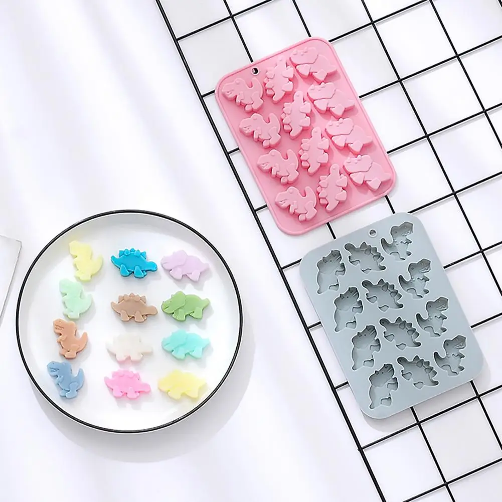 Silicone Mold Dinosaur Silicone Mold Dinosaur-shaped Ice Mold Silicone Tray for Cake Making Flexible Chocolate Ice Cubes Maker